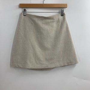 Aritzia Wilfred Women's Classic Woven Wool Blend Lined Mini Skirt Size 4
